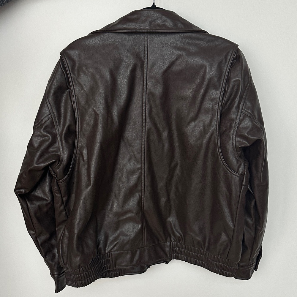 Divided Dark Brown Bomber Jacket - Picture 4 of 4